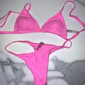 Shein size small hot pink bathing suit.
